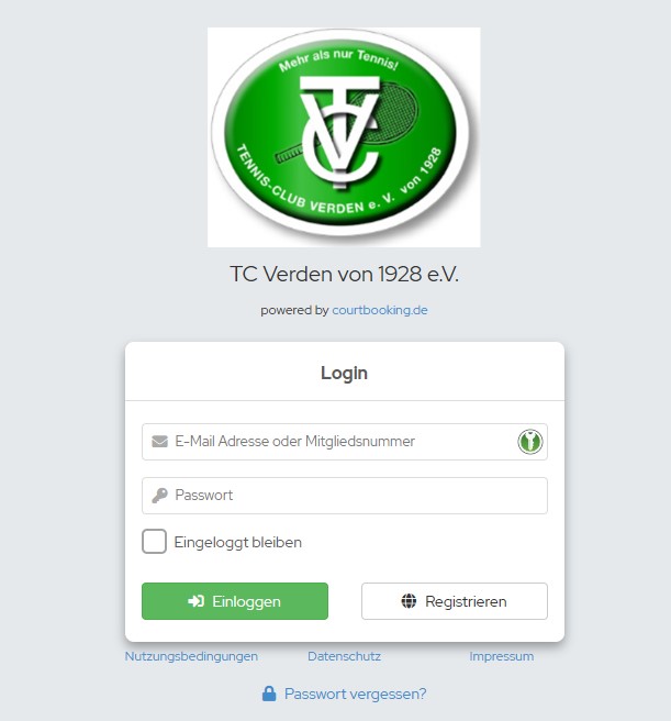 Courtbooking Login